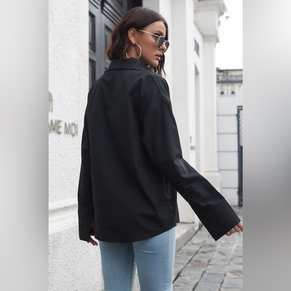 Dropped Shoulder Longline Shirt - Picture 6 of 8